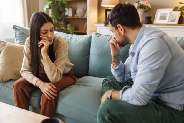 Young,Couple,Breaking,Up,Arguing,At,Home,,Yelling,At,Each